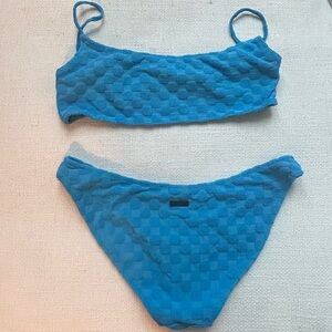 Triangl Swimwear Blue Checkered Bikini